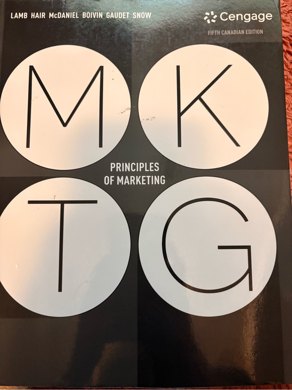Cengage Principles of Marketing Textbook - Black & White Cover